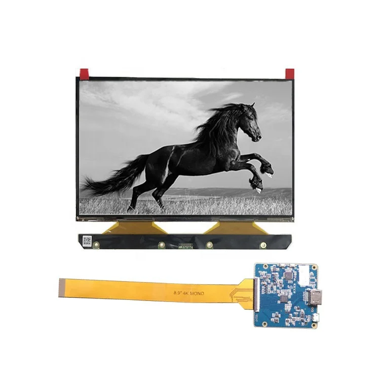 Monochrome lcd display 3D Printer Open-cell High Transmittance 8.9 inch 4K Monochrome LCD Screen Panel