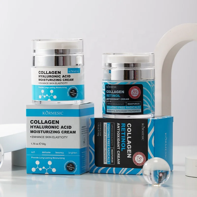 KORMESIC Private Label collagen beauty Cream whitening Moisturizer Anti Aging retinol Collagen Face Cream for glowing skin