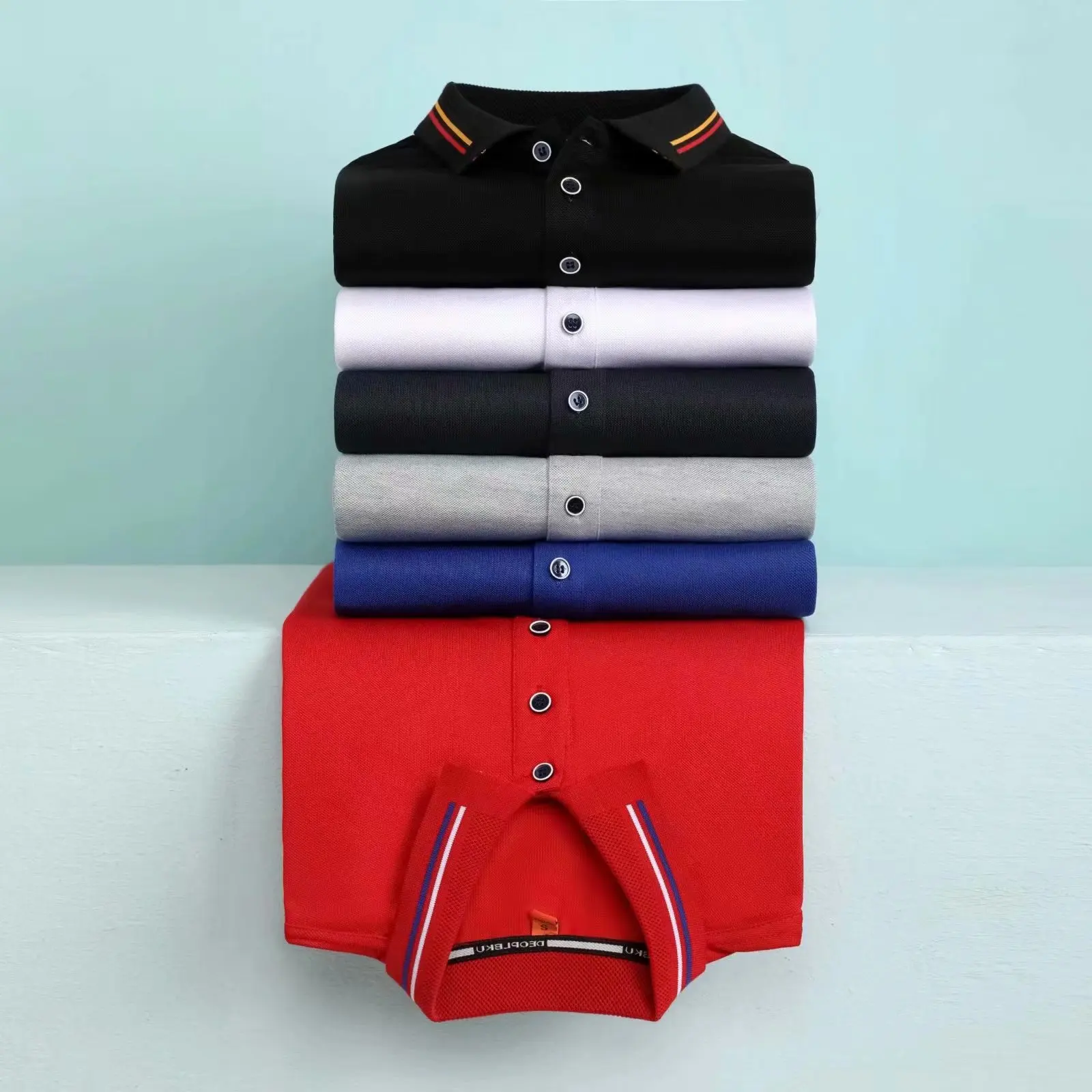 golf polo shirt custom logo Printed  plain Polyester mens Blank polo shirt