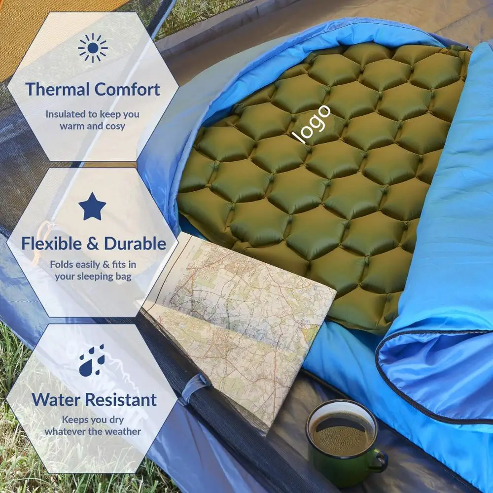 Lightweight Outdoor Hiking Ultralight Sleeping Air Pad, Ultralight Insulated Inflatable Camping Mat Sleeping Pad