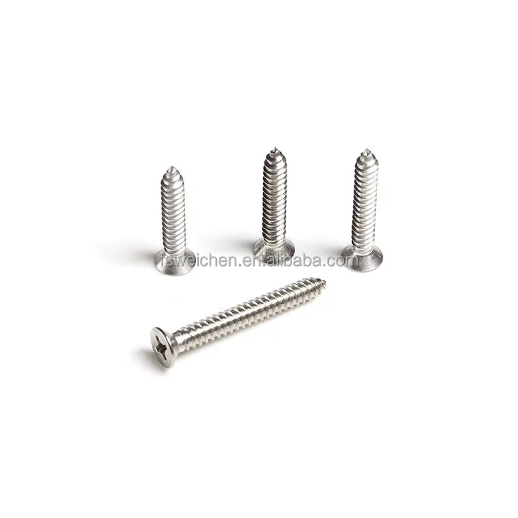 Stainless steel self tapping screw countersunk flat head DIN 7981 screws