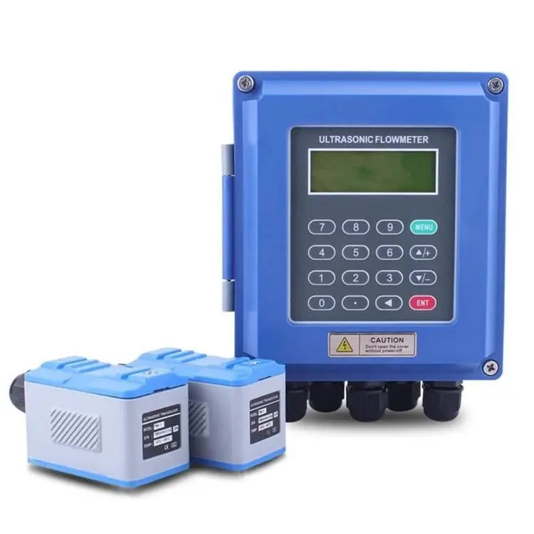 Clamp on or plug in ultrasonic flow meter suitable for any pipes