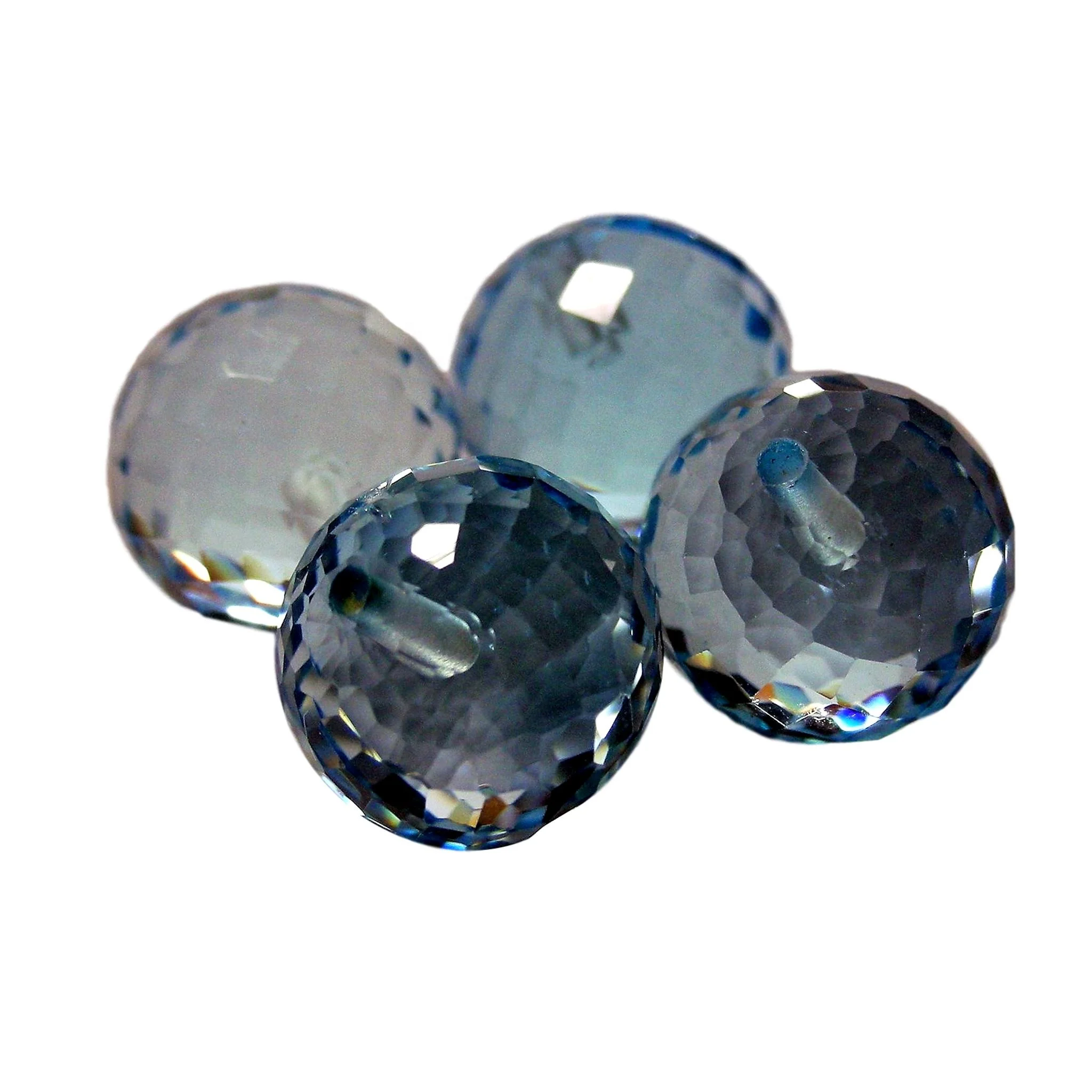 faceted ball beads sky blue topaz gemstone