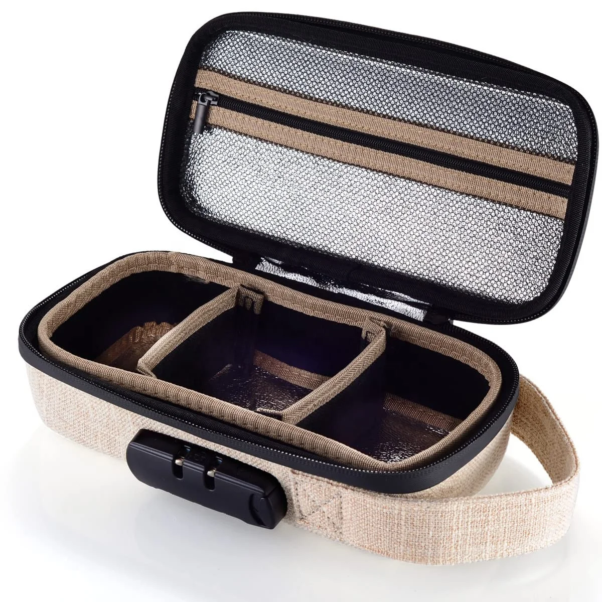 Factory Custom Smell Proof Stash Box with Combination Lock Portable Travel Storage Case For Storage Your Accessories