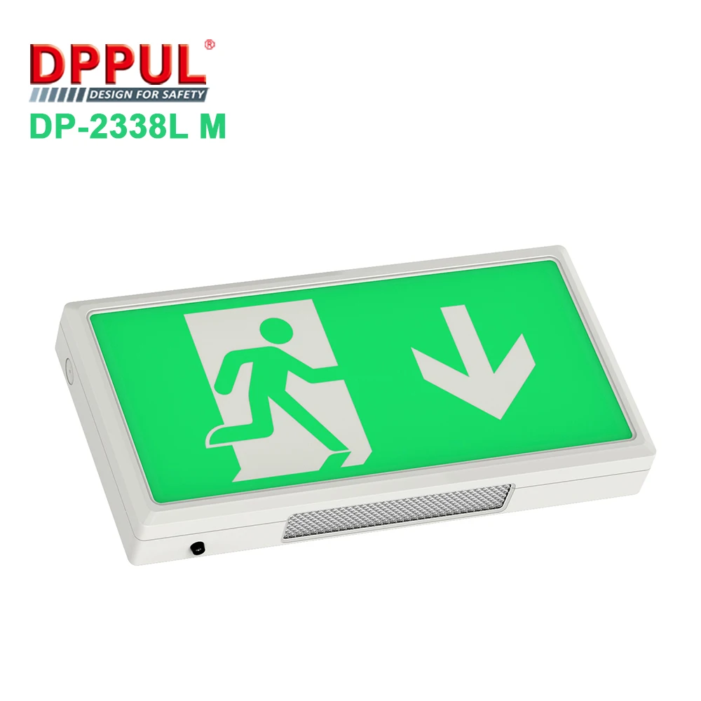 LED Red Green Exit Sign Box Ceiling or Wall Mounted Rechargeable Fire Emergency Light Exit Signage with Battery Backup