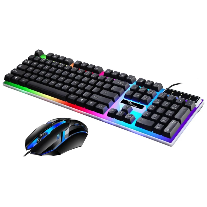 
OEM Usb Wired Computer Gaming Led Mechanical Keyboard And Mouse Combo 