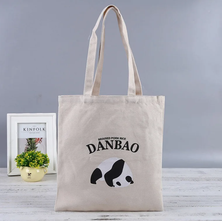 Custom Printed Promotional Cotton Canvas Calico Tote Shopping Bag, multicolor eco cotton canvas bag