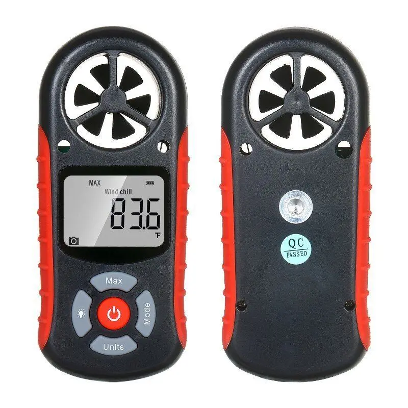 Digital Anemometer Handheld Wind Speed Meter For Measuring Wind Speed Temperature And Wind Chill With LCD Display Anemometro