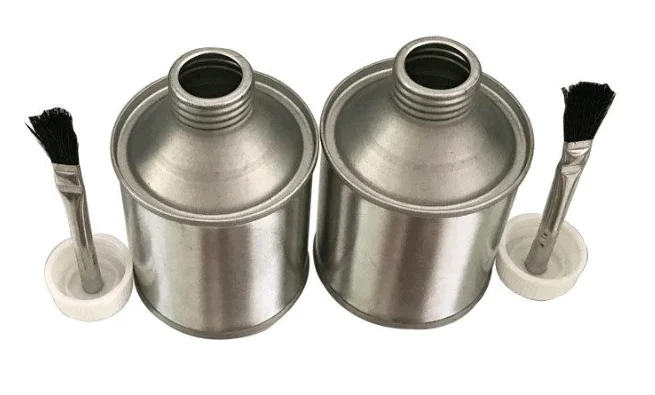 The Best And Cheapest 200ML Tin Can With Brush Custom Printed Round Metal Canned Tinplate For Sale
