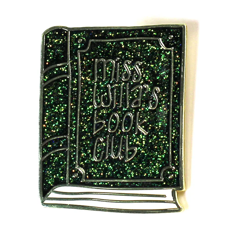 School Bag Pin Badge Rose Gold Plated Glitter Anime Cartoon Soft Hard Enamel Pin with Clutch for Gifts