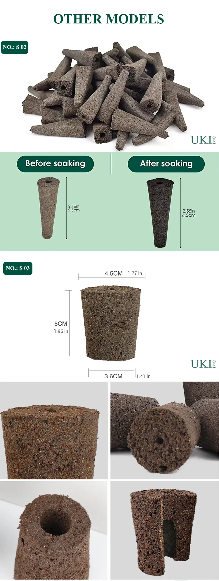 Ukiok Replacement Compatible Eco-Friendly PH Balanced Seed Starter Pods Root  Grow Sponges