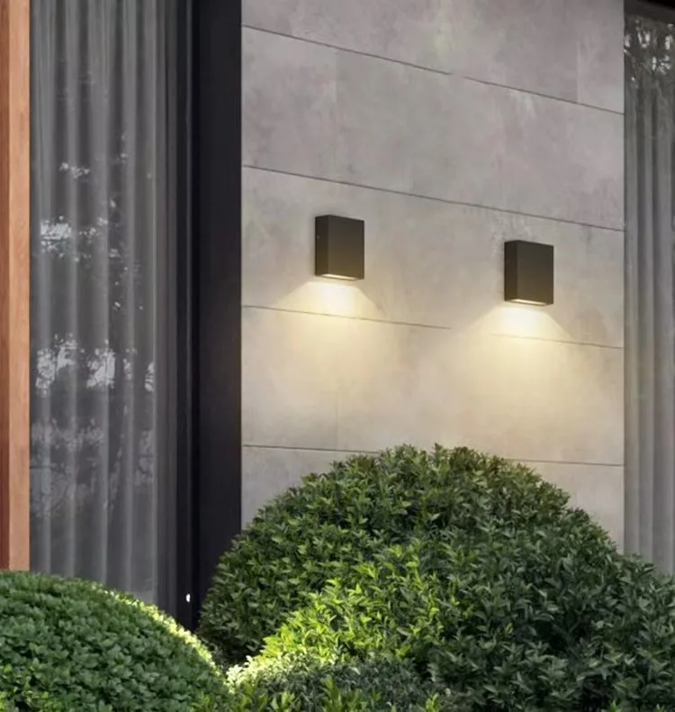 Mini square downward lighting single head outdoor wall light Waterproof eave decorative Background Wall Atmosphere Light