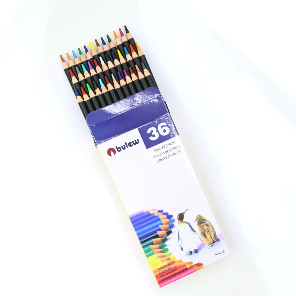 Bview Art Higher Quantity Factory Direct Selling 4mm Soft Core 36 Colors Pencil Set for Drawing