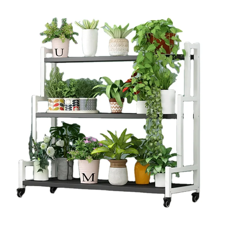 Metal plant racks garden  ladder flower display racks indoor and outdoor flower racks