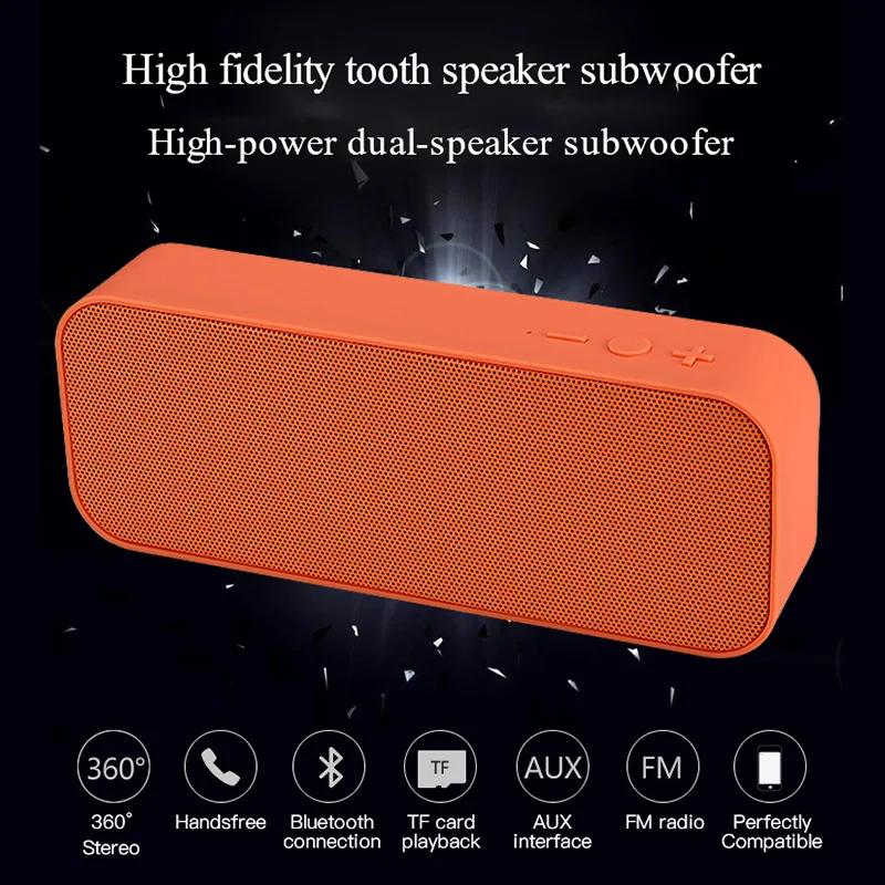Stereo Surround Sound Subwoofer Portable Ipx7 Waterproof 1200mah Battery Wireless Speakers