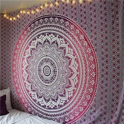 Psychedelic Hippie Cloth Tapestries Night Moon Tapestry Mandala Wall Carpet Boho Decor Wall Mandala India Tapestry Wall Hanging