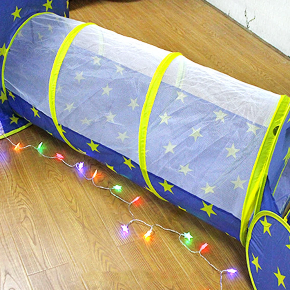 Портативный детский складной дом 3 в 1, детский туннель для шаров, детский туннельный тент для стрельбы