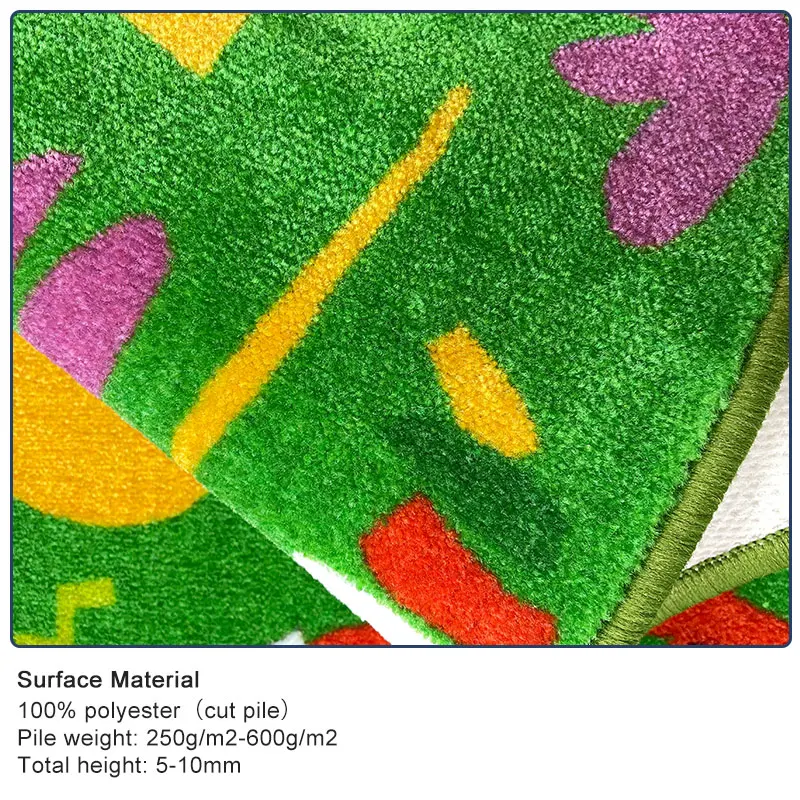 Music Round Piano Notes Doormat Non-Slip Kids Floor Mat Round Area Rug Carpet for Bedroom modern Living Room Playing Carpet