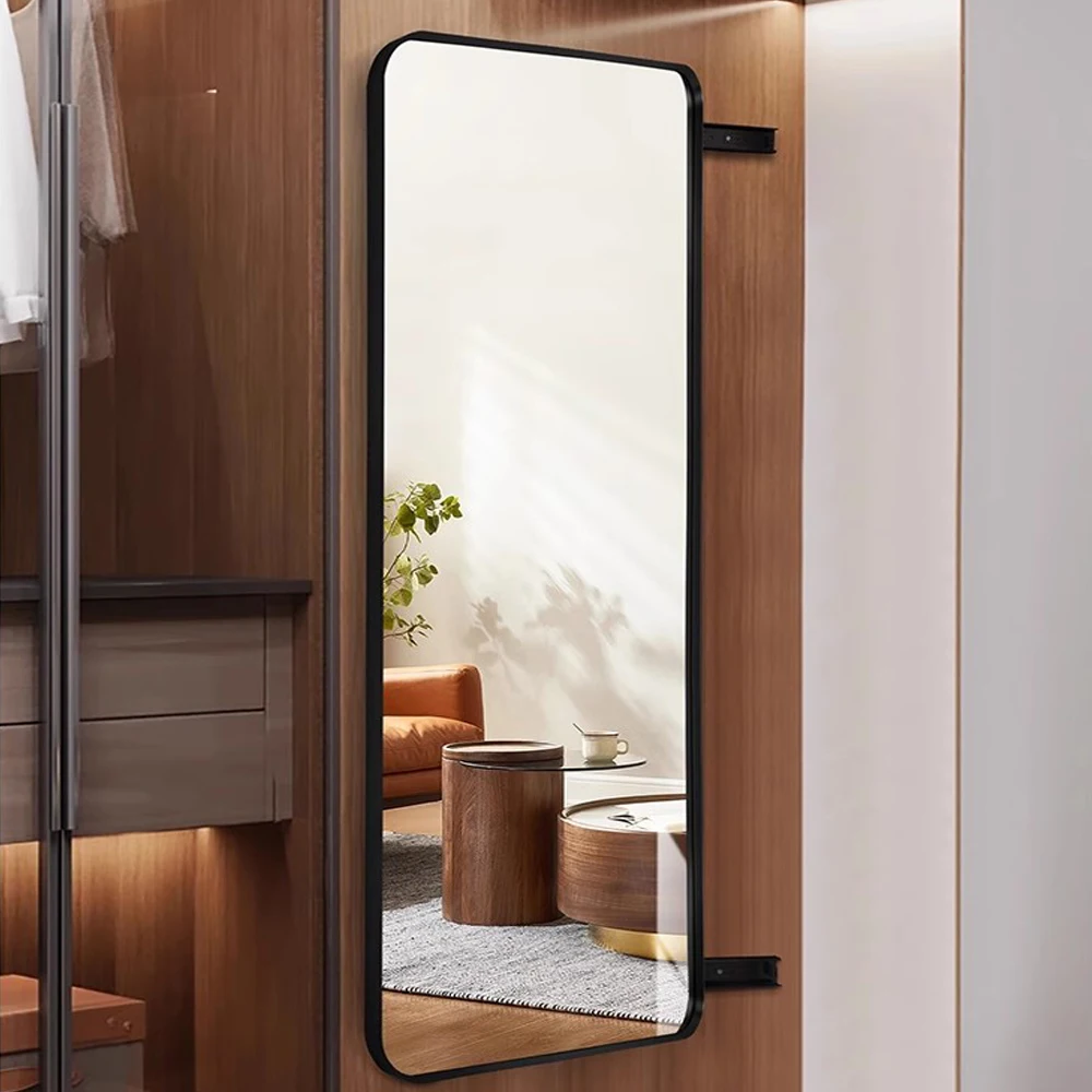 Push-able Explosion-Proof Aluminum-Framed Full Length Dressing Mirror with Mute Slide