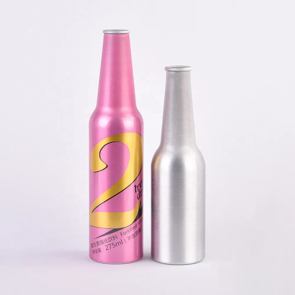 Factory Direct Sell 250ml 330ml 473ml Empty Aluminum Beer Bottle with Crown Cap Metal Bottles Packaging Supplier in China
