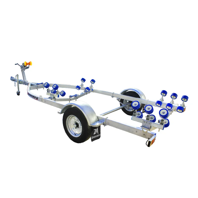 400kg loading 1200lbs winch single axis boat trailer single axle marine trailer