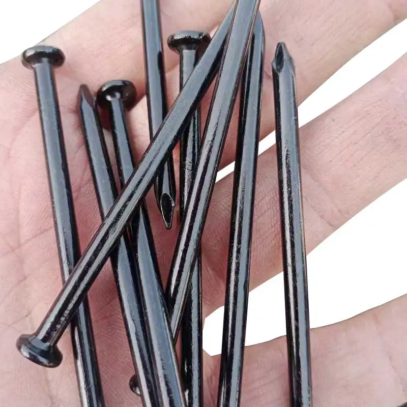 C45 High Carbon Steel Wire Fluted Black Concrete Nail For Construction