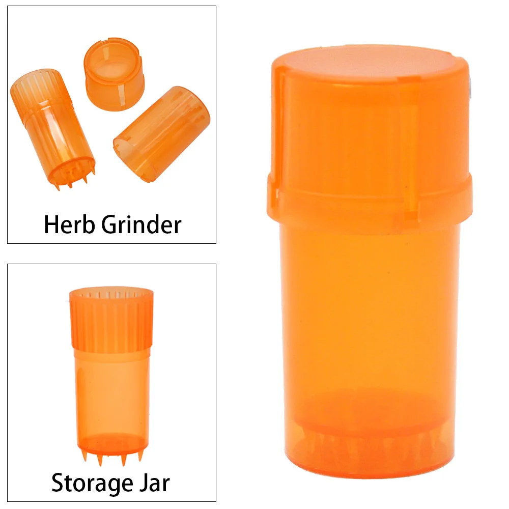 Manufacturers wholesale small anti-water bottle bottle 2-layer 46mm plastic smoke grinder sealed tank 2-in-1 grinder