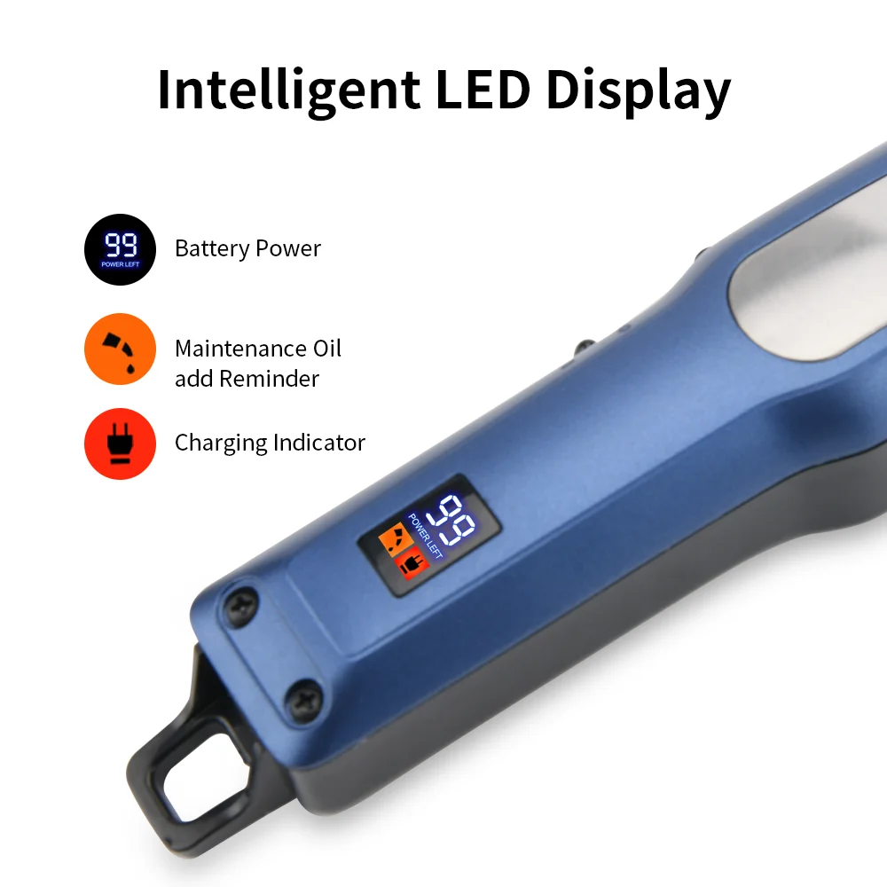 PRITECH LED Display Rechargeable Cordless Professional Hair Trimmer Clipper