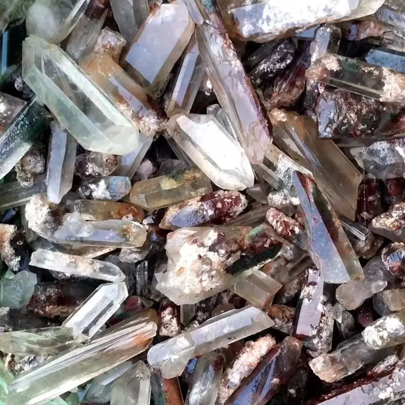 Wholesale Natural garden quartz raw stone ghost crystal rough crystal  mineral specimen for decoration