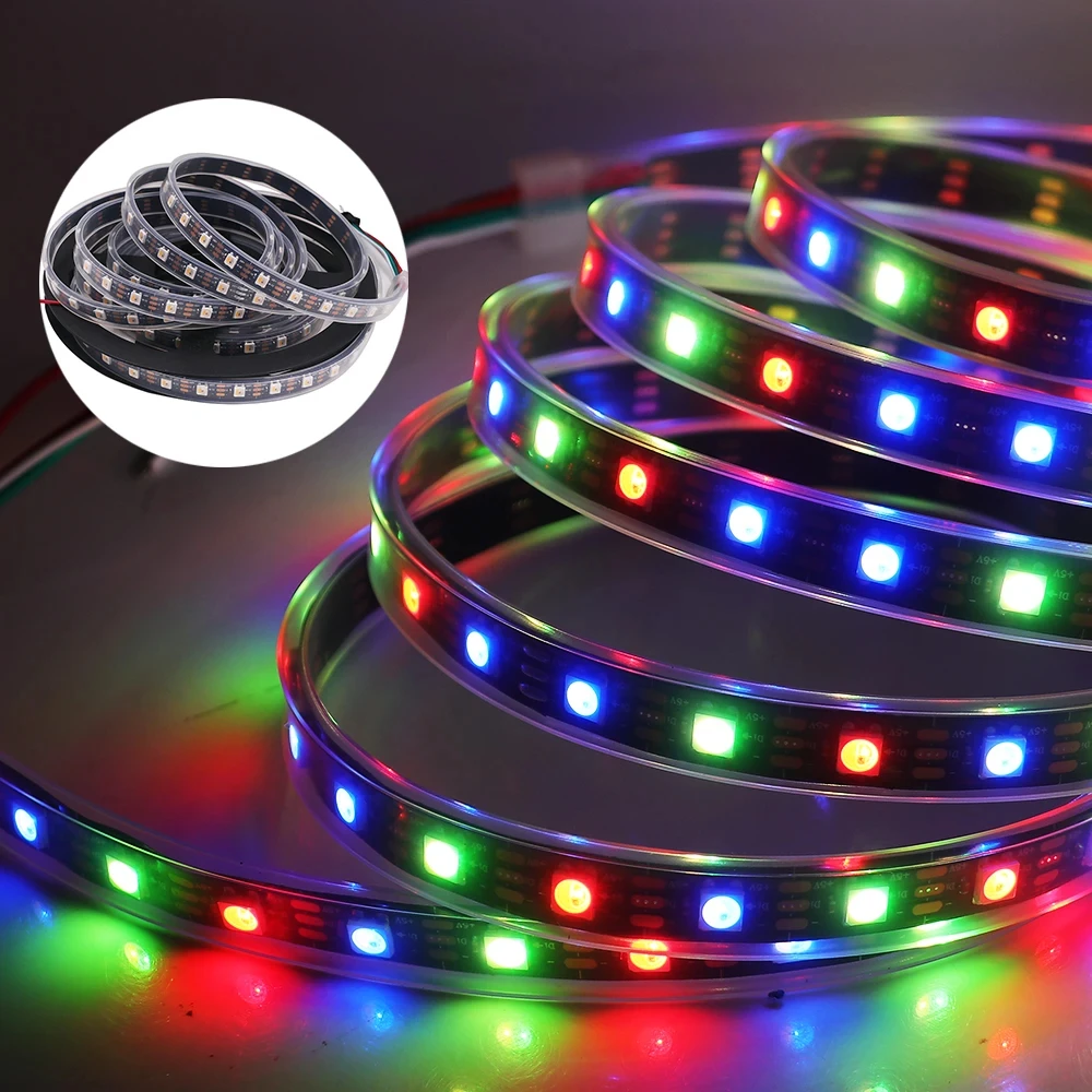 DC 5V SK6812 smart Led Strip RGBW  RGBNW 4 in 1 Similar WS2812B 30Leds/Pixels/m Individual Addressable IC Led Light