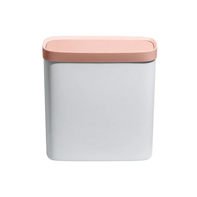 
mini car trash bin household garbage bin kitchen living room bedroom bathroom trash can waterproof car trash can with lid 