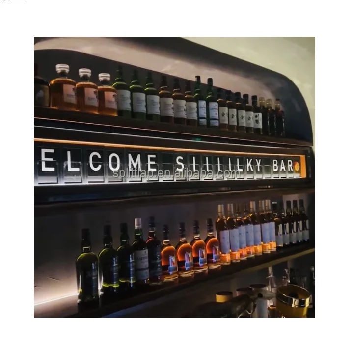 Bar creative decoration pub menu board flip board flap number module custom split flap display
