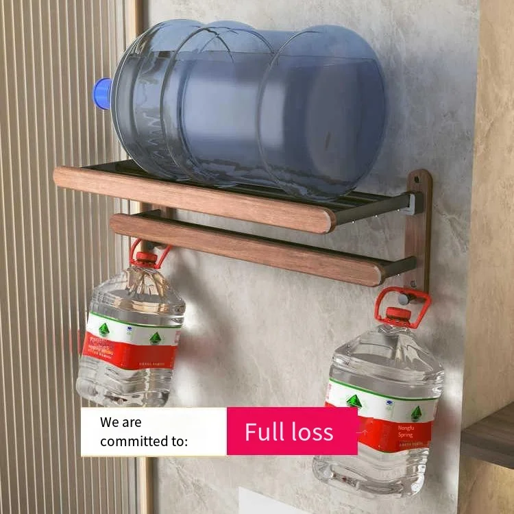 Walnut aluminum wooden Hardware 7 Pieces Set Hardware Toilet wire-drawing Solid wood Accessories Bathroom Accessories Set