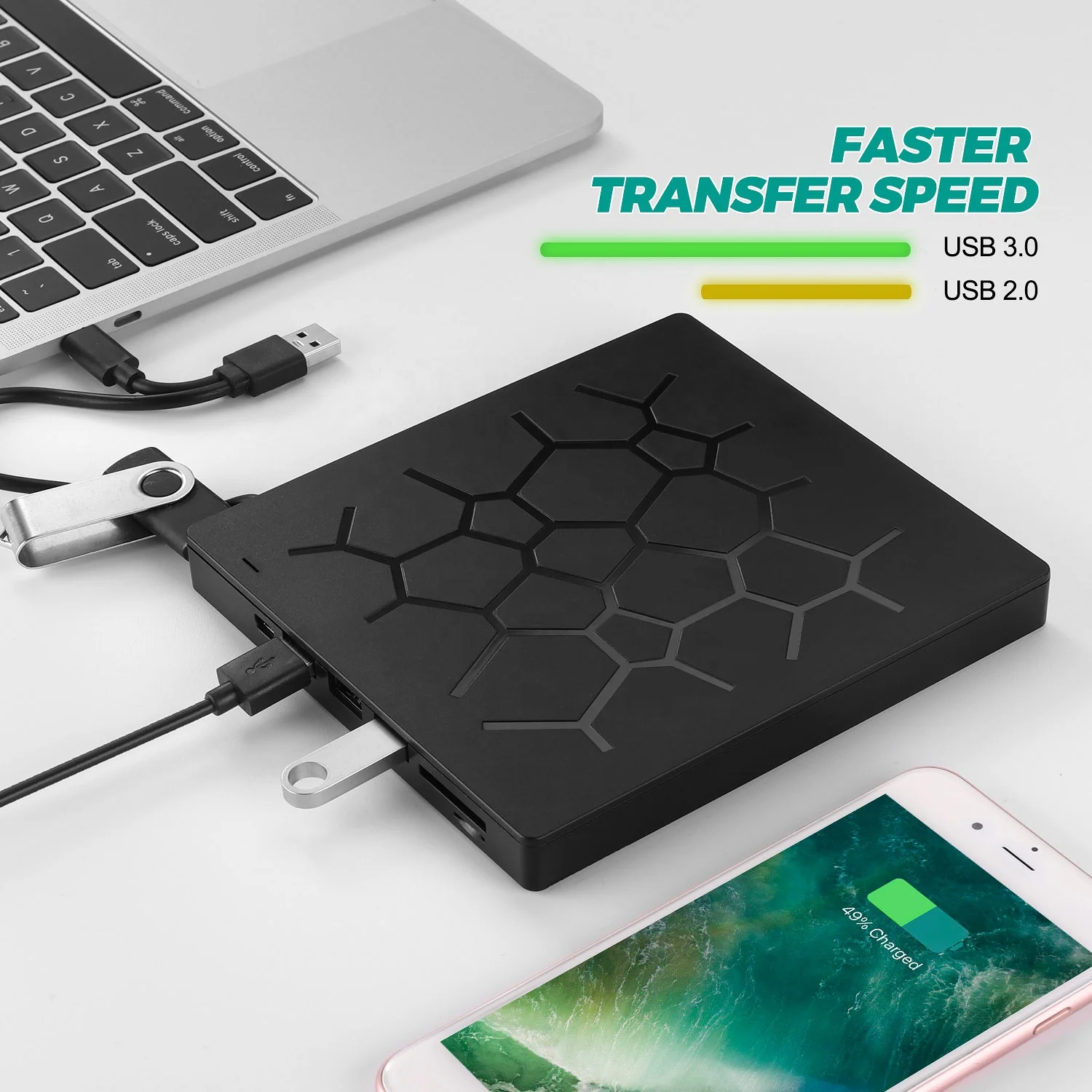 Новый тонкий внешний привод 9 5 мм для CD/DVD с USB 3 0 и Type-C VCD/DVD/CD -ROM/-R/ + R /-RW устройство