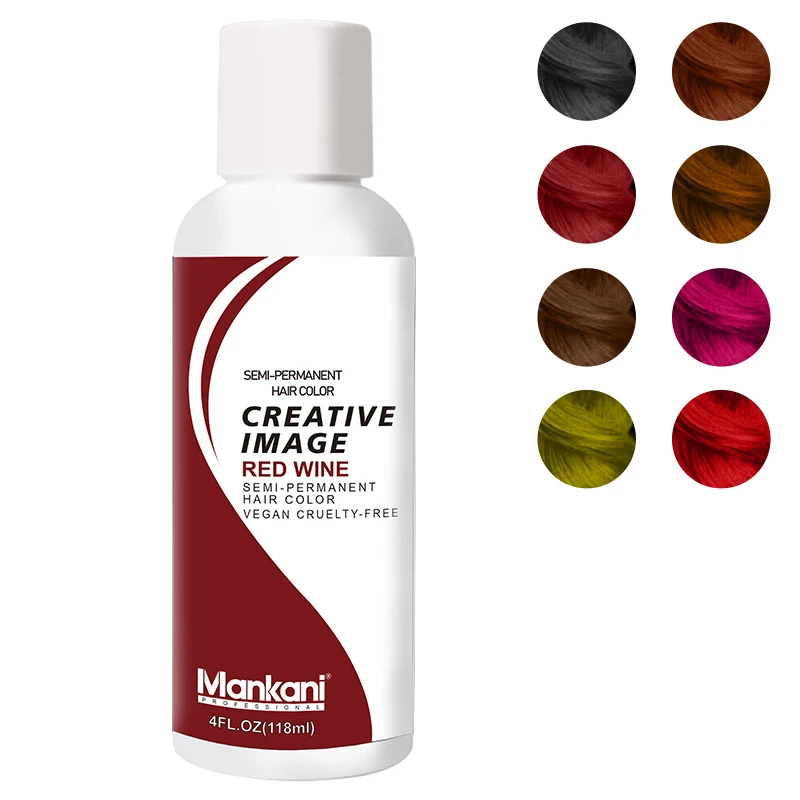 OEM Wholesale Silky Red Hair Color Dye Permanent Hair Dye Vegan Semi Permanent Hair Dye Color