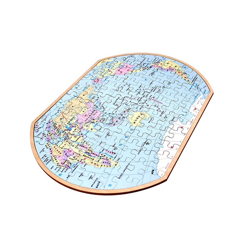 Factory Supply  hot sale Science education toy puzzle World map wooden puzzle Plane puzzles