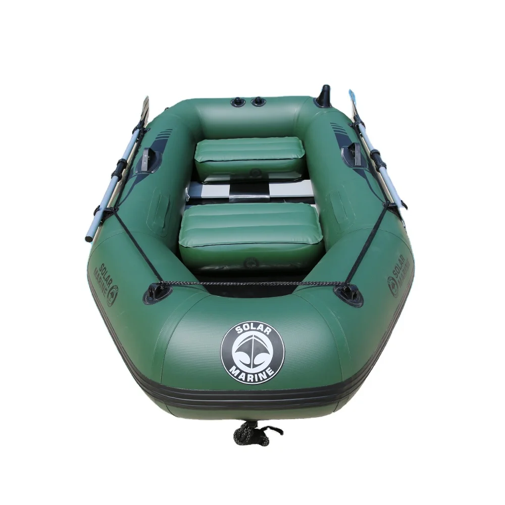 Solar Marine 2 Person PVC Rowing Boat Wooden Floor Canoekayak 2.0 M Luxury Yacht