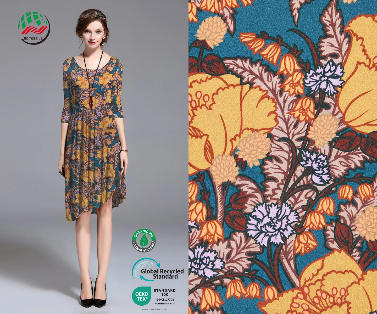 Wholesale Silk Chiffon Designer Fabric Satin Pajama Quilted Digital Print Fabric For Dress