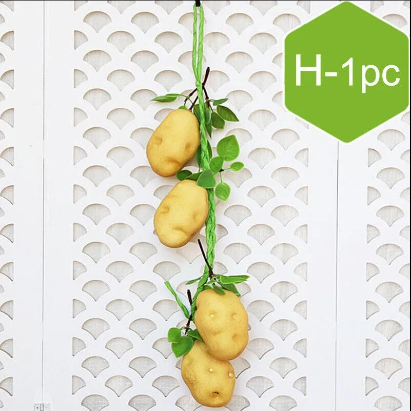 2 Artificial White Garlic Fake Fruit Model House Kitchen Party Decorative