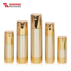 15ml 30ml 50 ml 80ml 100ml AS Gold Highlight  Airless Lotion Mist Pump Spray  Bottle For Luxury  Packaging Cosmetic