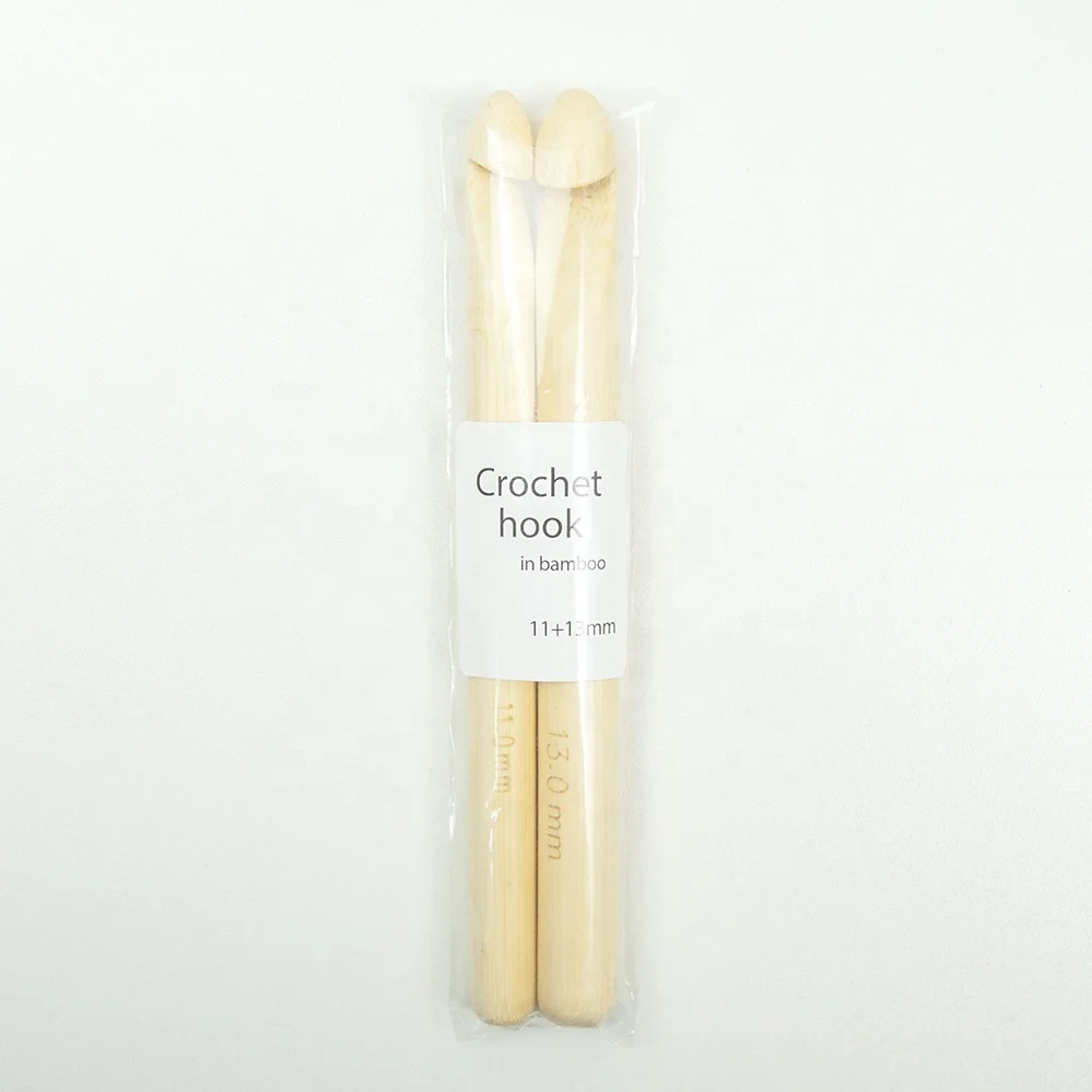 Bamboo Crochet Hooks Knitting Needles 11 and 13 mm