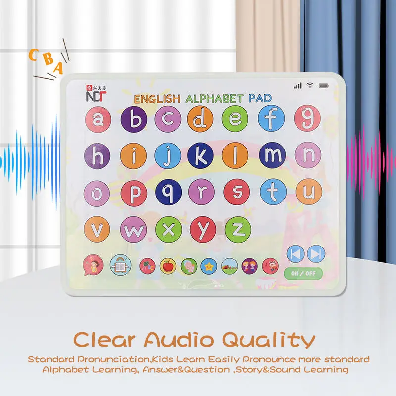 Customize Languages Children Press Letter Sound Reading Pad Learning Machine Kids Sound Book Pad