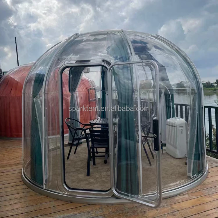 Outdoor Waterproof PC Dome Glamping Tent / PC Bubble Geodesic Dome House / Moveable PC Dome