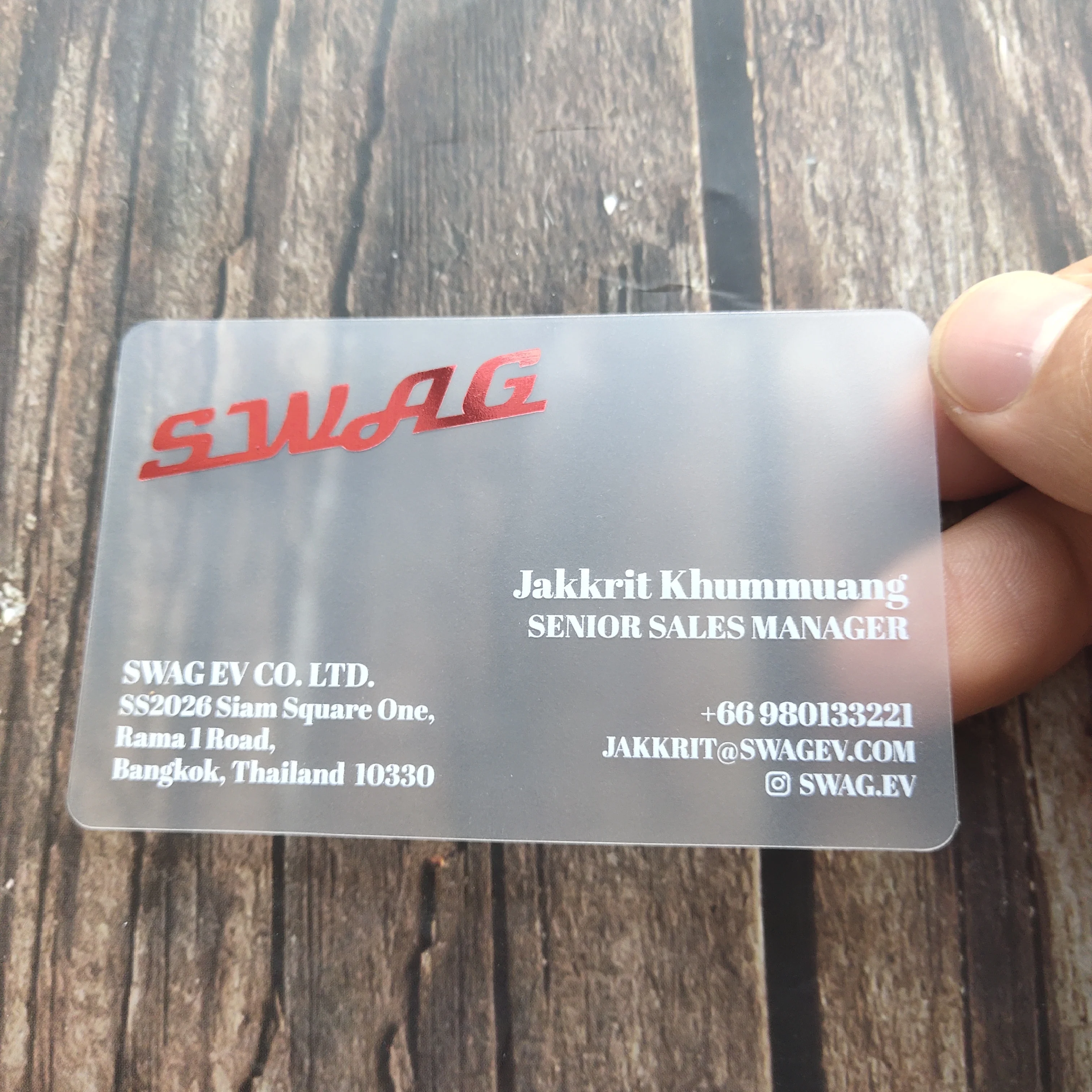 Custom Printing CR80 Clear PVC Plastic Business Transparent Card