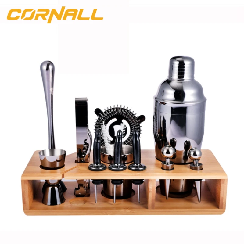 accesorios de barra criba vibradora Bar Bartender Kit Set Stainless Steel Cocktail Shaker set