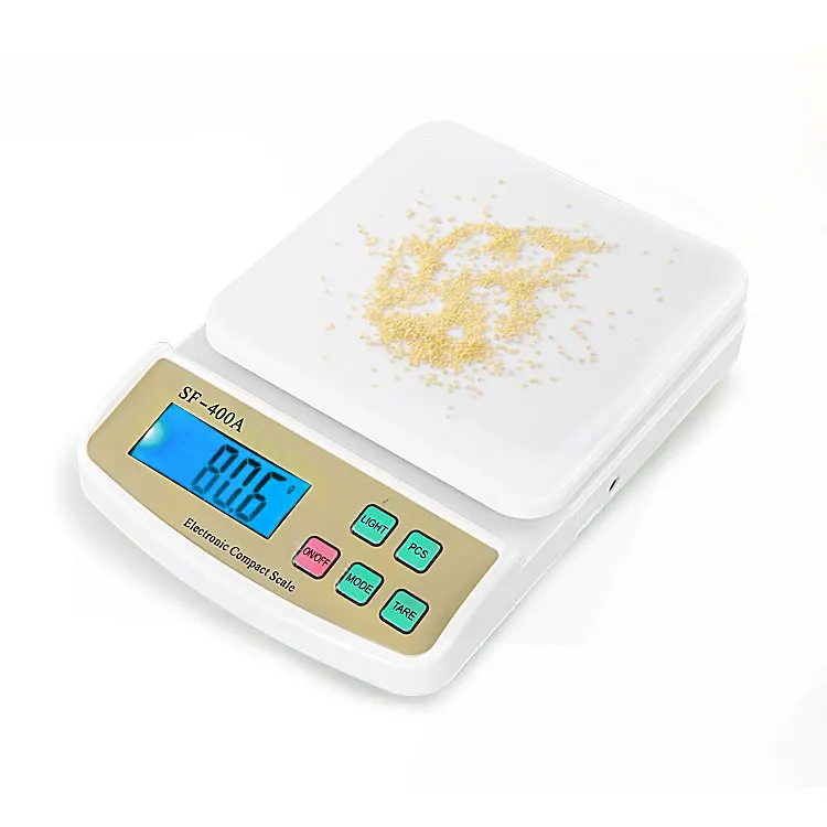 10kg /1g Electronic Balance Digital Kitchen Weighing Scale Weight Function ABS Plastic Battery LCD