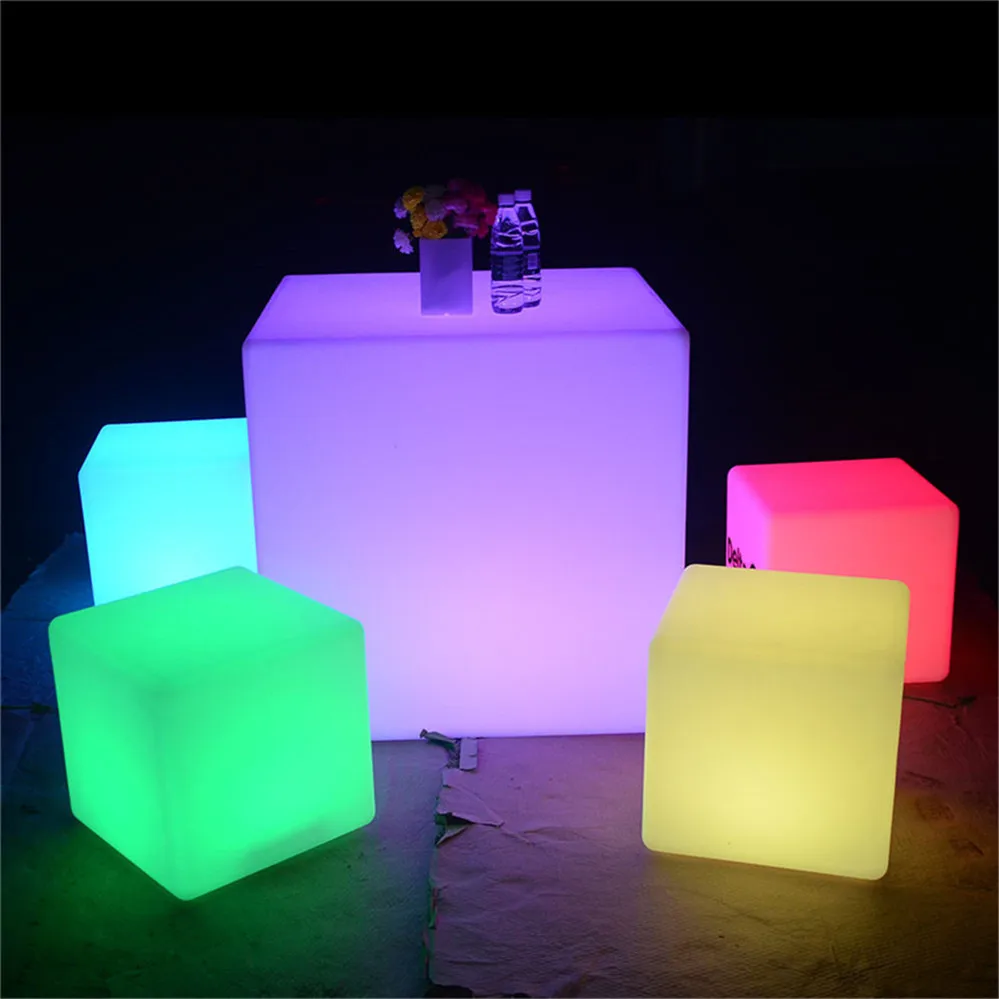 led sitting cube chair Outdoor RGB led cube chairs with 16 colors changing led cube chair furniture
