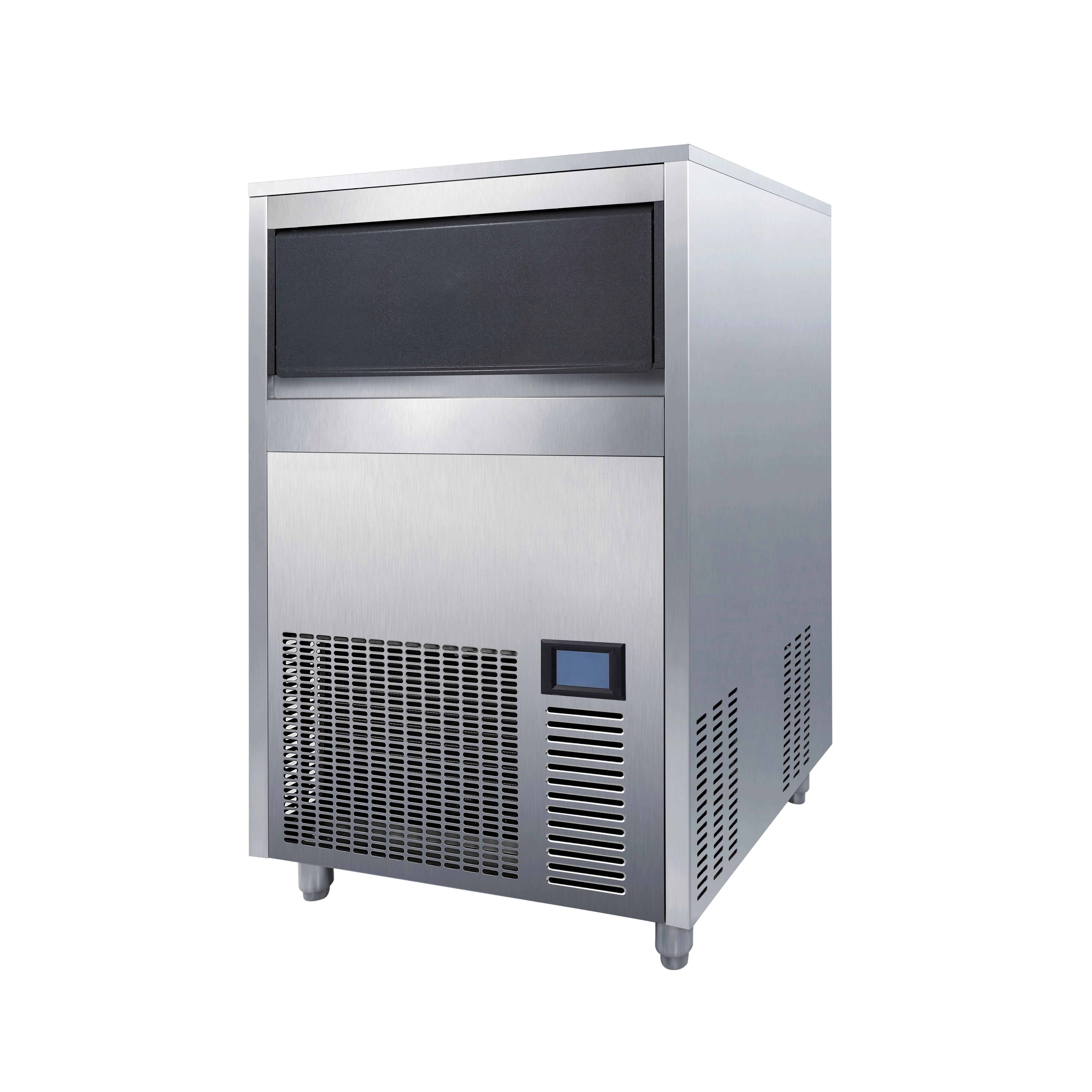Commercial Grade Automatic Flake Nugget Ice Machine Large Capacity Cube Shape Stainless Steel Electric Fast Outdoor Use