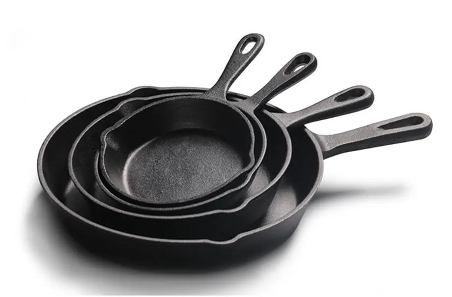 
Uncoated Non Stick Cast Iron Pans Cookware 