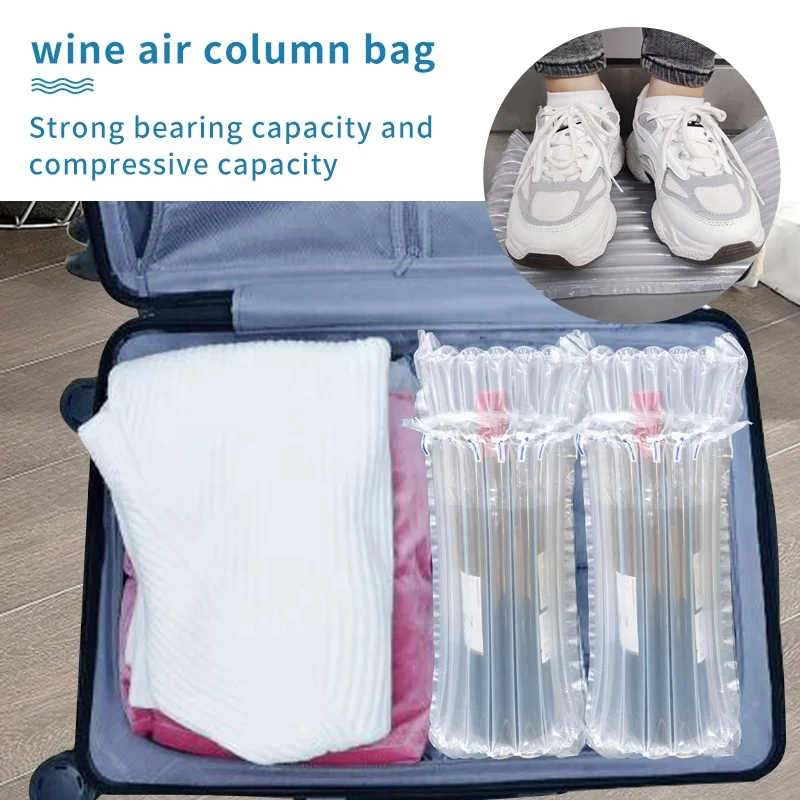 Inflatable Cushion Air Column Bags Film Roll Custom Air Filled Sleeve Packaging Wine Bubble Bag